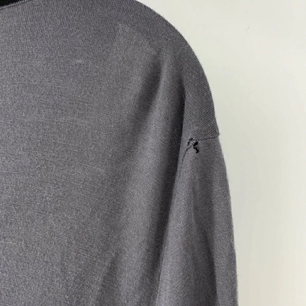 Victor Alfaro Scoop Cowl Neck Gray Top Large - Picture 8 of 8